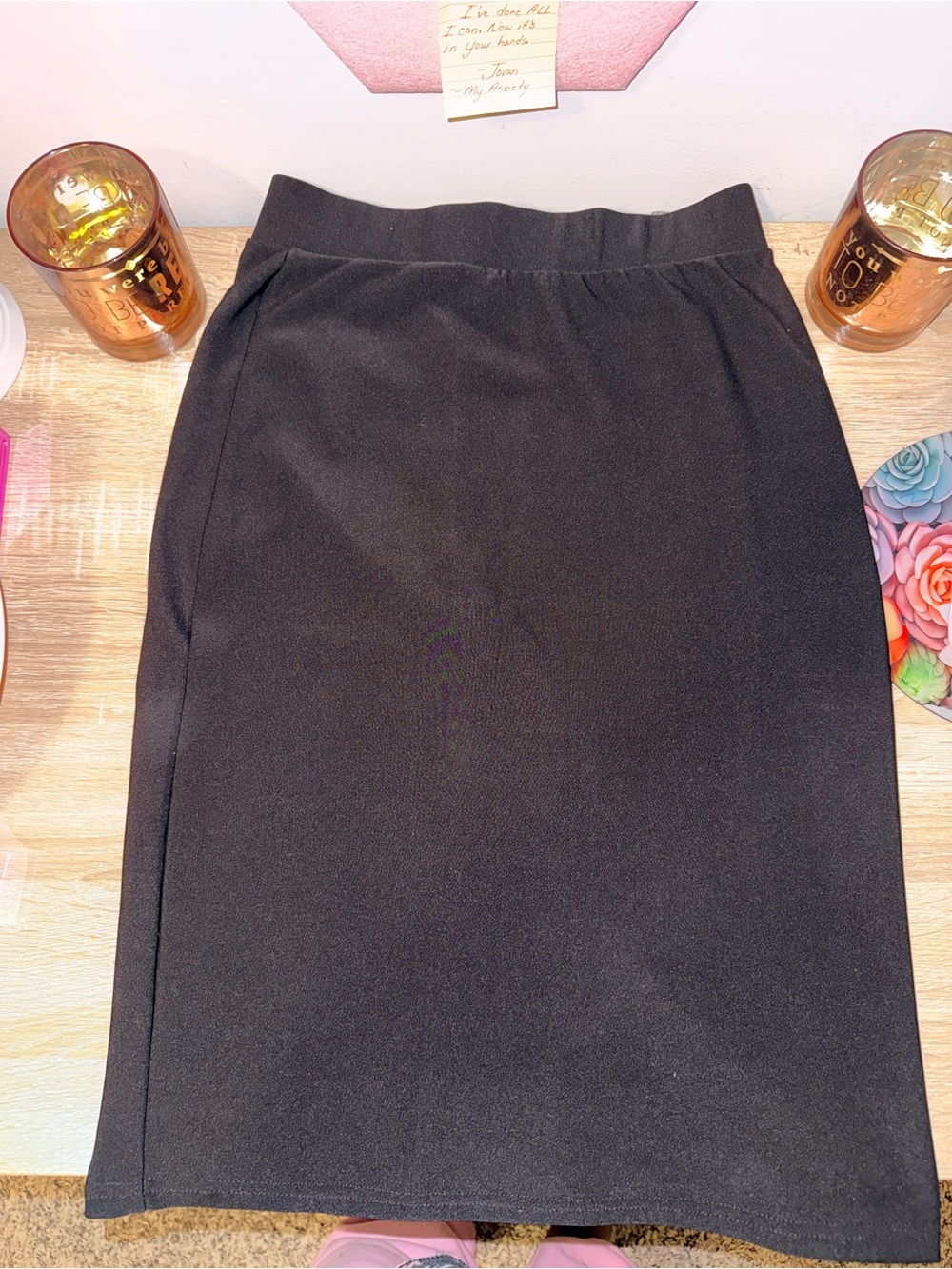 Women's Black Pencil Skirt - Sleek Professional Fit